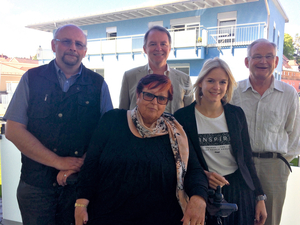 Starke Vertretung aus dem Allgäu v. l. n. r.: Ralph Czeschner, UA, Waltraud Joa, OAL, Volkmar Thumser, Bezirk Schwaben, Anna Karrer, MM, Lothar Köster, Kempten. Fehlende Personen auf dem Bild: Claudia Theodorovic, KF und Günther Stangl, OA.