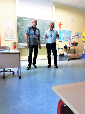 links: Lehrer Stefan Aulinger, rechts: Thomas Jaggo